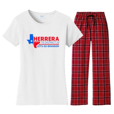 Herrera Tx District 23 LetS Go Brandon 2024 Quote Women's Flannel Pajama Set