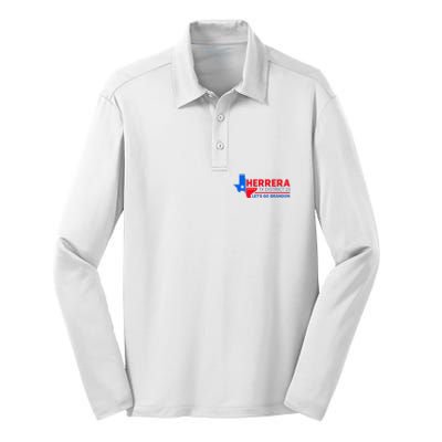 Herrera Tx District 23 LetS Go Brandon 2024 Quote Silk Touch Performance Long Sleeve Polo