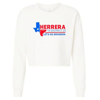 Herrera Tx District 23 LetS Go Brandon 2024 Quote Cropped Pullover Crew