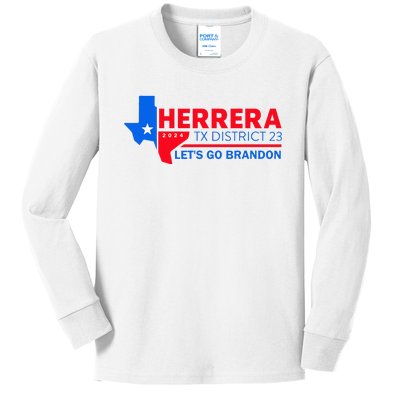 Herrera Tx District 23 LetS Go Brandon 2024 Quote Kids Long Sleeve Shirt