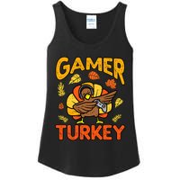 Happy Thanksgiving Dabbing Gamer Turkey Boys Ladies Essential Tank