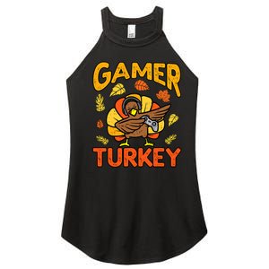 Happy Thanksgiving Dabbing Gamer Turkey Boys Women's Perfect Tri Rocker Tank