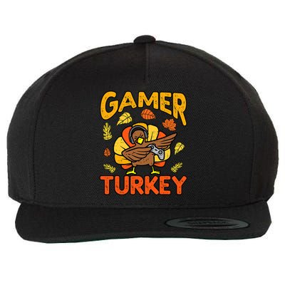 Happy Thanksgiving Dabbing Gamer Turkey Boys Wool Snapback Cap