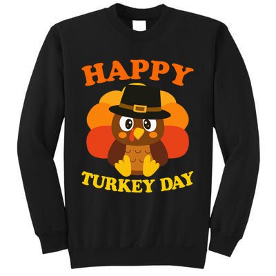 Happy Turkey Day Cute Little Pilgrim Gift Thanksgiving Sweatshirt