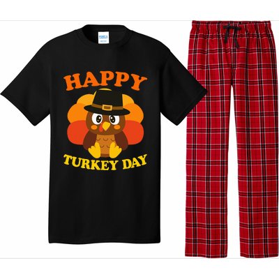 Happy Turkey Day Cute Little Pilgrim Gift Thanksgiving Pajama Set