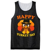 Happy Turkey Day Cute Little Pilgrim Gift Thanksgiving Mesh Reversible Basketball Jersey Tank