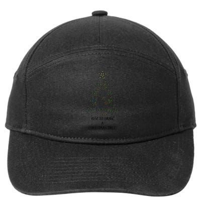 How To Draw A Christmas Tree 7-Panel Snapback Hat