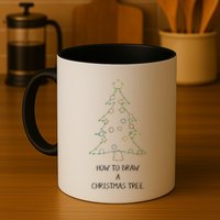 How To Draw A Christmas Tree Mug