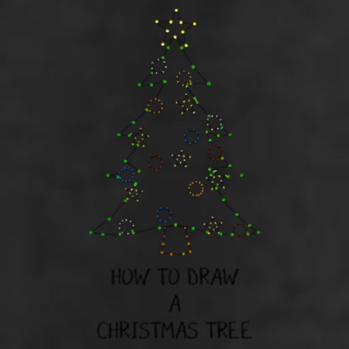 How To Draw A Christmas Tree 11oz C Handle Ceramic Mug