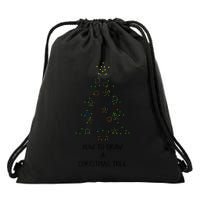 How To Draw A Christmas Tree Drawstring Bag