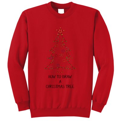 How To Draw A Christmas Tree Sweatshirt