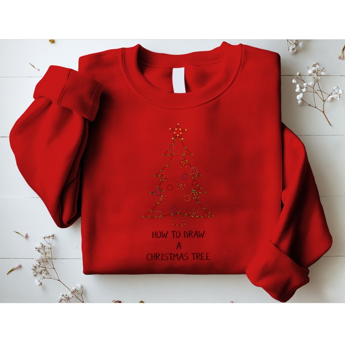 How To Draw A Christmas Tree Sweatshirt