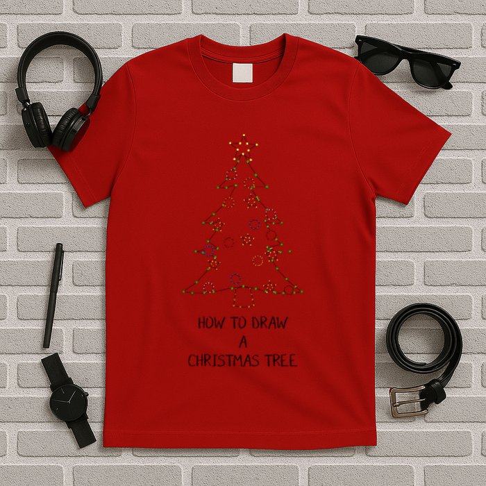 How To Draw A Christmas Tree T-Shirt