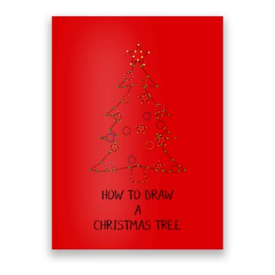How To Draw A Christmas Tree Poster