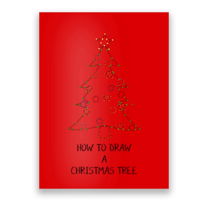 How To Draw A Christmas Tree Poster