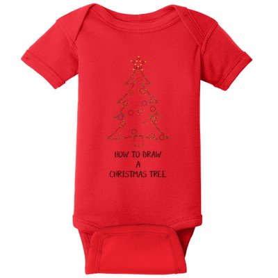 How To Draw A Christmas Tree Baby Bodysuit
