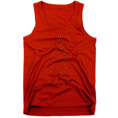 How To Draw A Christmas Tree Tank Top