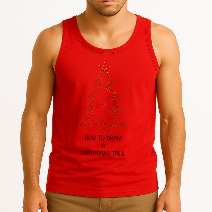 How To Draw A Christmas Tree Tank Top