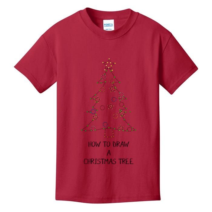 How To Draw A Christmas Tree Kids T-Shirt