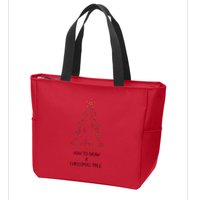 How To Draw A Christmas Tree Zip Tote Bag