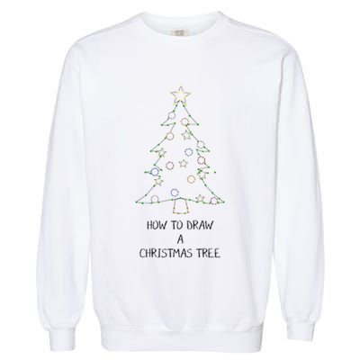 How To Draw A Christmas Tree Garment-Dyed Sweatshirt