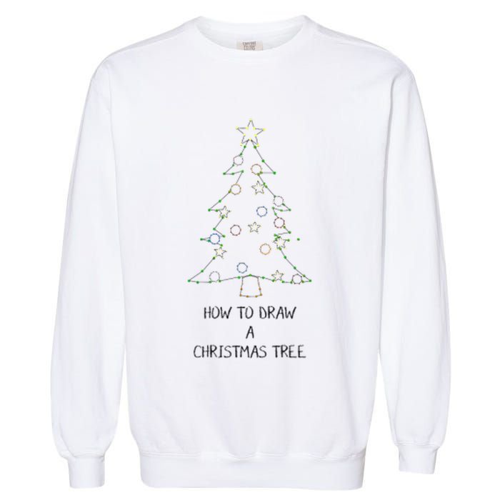 How To Draw A Christmas Tree Garment-Dyed Sweatshirt