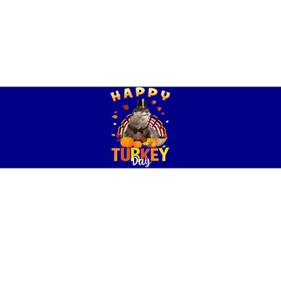 Happy Turkey Day Cute Otter Thanksgiving Day Tees Holiday Gift Bumper Sticker