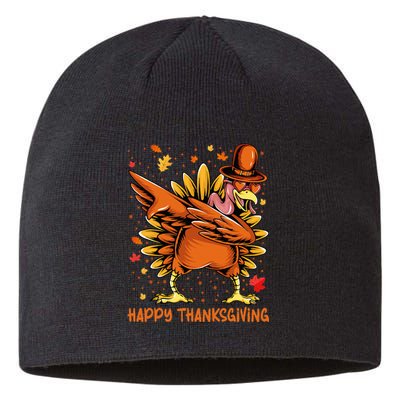 Happy Thanksgiving Dabbing Turkey Day Pilgrim Sustainable Beanie