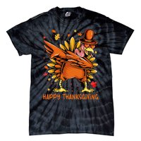 Happy Thanksgiving Dabbing Turkey Day Pilgrim Tie-Dye T-Shirt