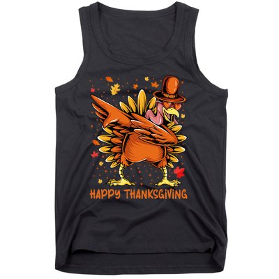 Happy Thanksgiving Dabbing Turkey Day Pilgrim Tank Top