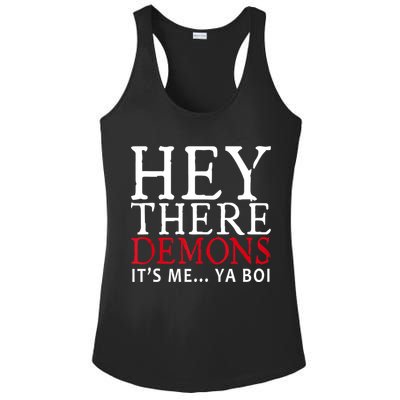 Hey There Demons It's Me Ya Boy Funny Ladies PosiCharge Competitor Racerback Tank