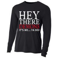 Hey There Demons It's Me Ya Boy Funny Cooling Performance Long Sleeve Crew