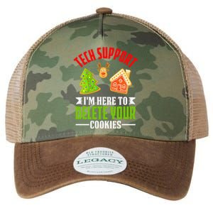 Here To Delete Your Cookies Funny Tech Support Christmas Legacy Tie Dye Trucker Hat