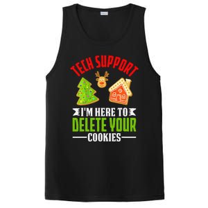 Here To Delete Your Cookies Funny Tech Support Christmas PosiCharge Competitor Tank