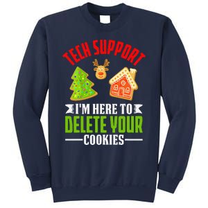 Here To Delete Your Cookies Funny Tech Support Christmas Sweatshirt