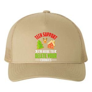 Here To Delete Your Cookies Funny Tech Support Christmas Yupoong Adult 5-Panel Trucker Hat