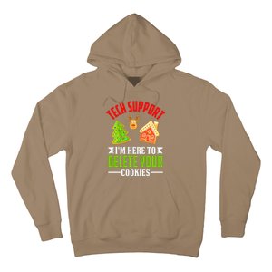 Here To Delete Your Cookies Funny Tech Support Christmas Hoodie