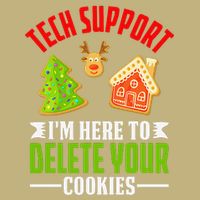 Here To Delete Your Cookies Funny Tech Support Christmas Button
