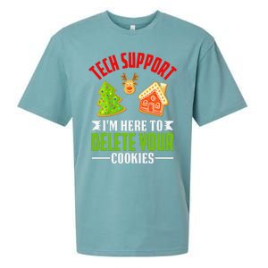 Here To Delete Your Cookies Funny Tech Support Christmas Sueded Cloud Jersey T-Shirt