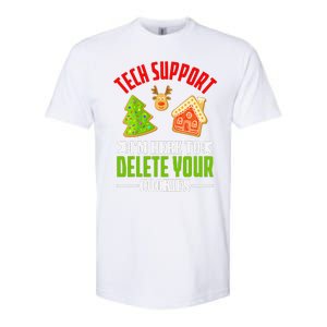 Here To Delete Your Cookies Funny Tech Support Christmas Softstyle CVC T-Shirt