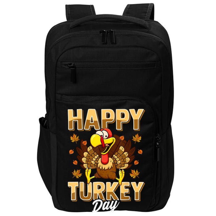 Happy Turkey Day Shirt Thanksgiving Day Holiday Gift Impact Tech Backpack