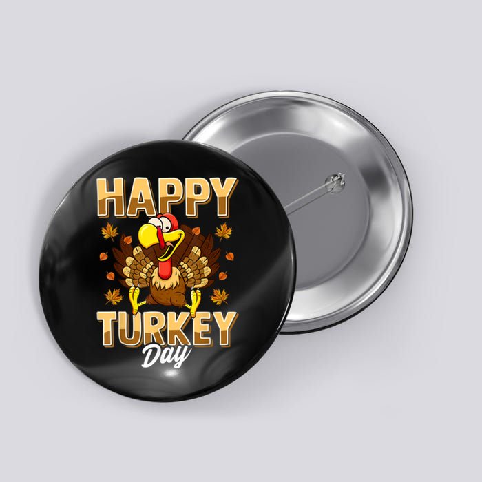 Happy Turkey Day Shirt Thanksgiving Day Holiday Gift Button