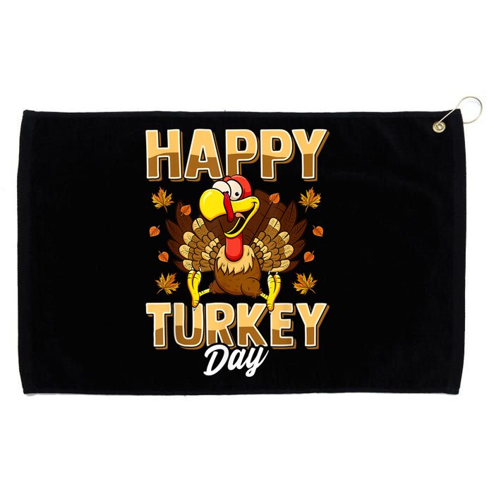 Happy Turkey Day Shirt Thanksgiving Day Holiday Gift Grommeted Golf Towel