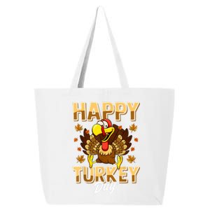 Happy Turkey Day Shirt Thanksgiving Day Holiday Gift 25L Jumbo Tote