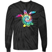 Hawaiian Tie Dye Sea Turtle Cute Sea Turtle Lover Men Women Tie-Dye Long Sleeve Shirt