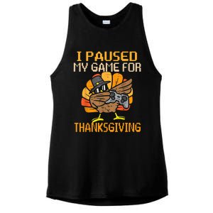 Happy Thanksgiving Dabbing Gamer Turkey Gift Ladies PosiCharge Tri-Blend Wicking Tank