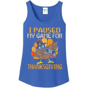 Happy Thanksgiving Dabbing Gamer Turkey Gift Ladies Essential Tank