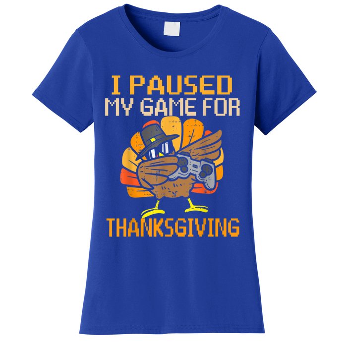 Happy Thanksgiving Dabbing Gamer Turkey Gift Women's T-Shirt