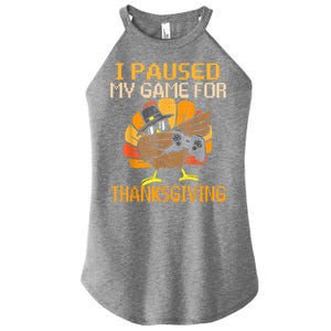 Happy Thanksgiving Dabbing Gamer Turkey Gift Women's Perfect Tri Rocker Tank