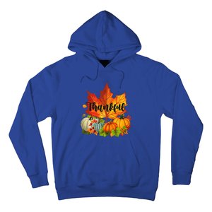 Happpy Thanksgiving Day Autumn Fall Maple Leaves Thankful Hoodie